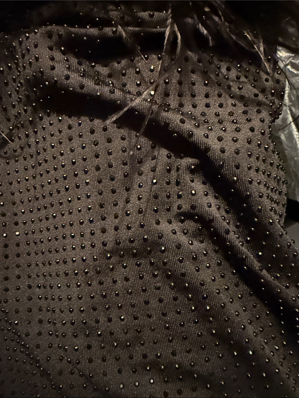 Zara Black Feather-Trim Mini Dress - Picture 9 of 9
